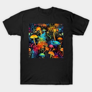 Neon mushrooms 3 T-Shirt